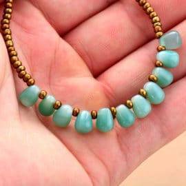 Bracelet Gouttes Perles D&rsquo;Onyx Bijoux pierre naturelle Bracelet pierre naturelle