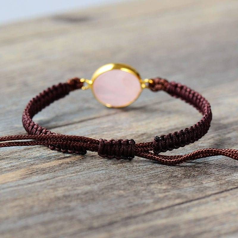 Bracelet Pierre De Quartz Rose Bijoux pierre naturelle Bracelet pierre naturelle