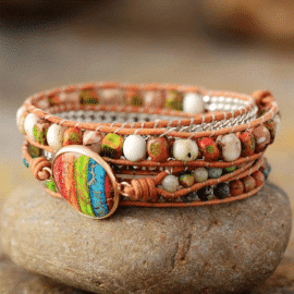 Bracelet 7 chakras main de fatma Bijoux pierre naturelle Bracelet 7 chakras Bracelet pierre naturelle