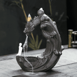 Brûleur Encens Dragon Enflammé Porte encens Porte Encens Design Porte Encens Dragon