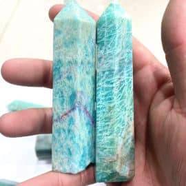 Pointe harmonisation de l&rsquo;esprit en amazonite https://chakras-shop.com