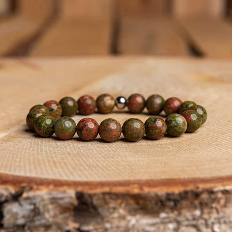 Bracelet Artisanal en Unakite https://chakras-shop.com