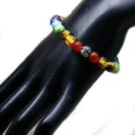 Bracelet 7 Chakras Oeil de Tigre Bijoux homme en pierre naturelle Bijoux pierre naturelle Bracelet 7 chakras Bracelet pierre naturelle