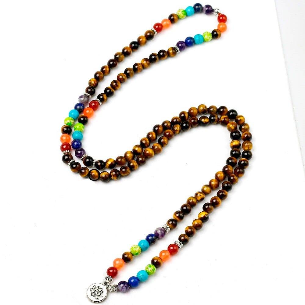 Bracelet Mala 7 Chakras Bijoux homme en pierre naturelle Bijoux pierre naturelle Bracelet 7 chakras Bracelet pierre naturelle
