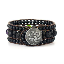 Arrière Bracelet 7 Chakras Noir