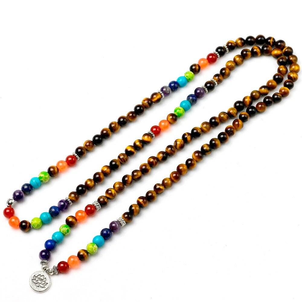 Bracelet Mala 7 Chakras Bijoux homme en pierre naturelle Bijoux pierre naturelle Bracelet 7 chakras Bracelet pierre naturelle
