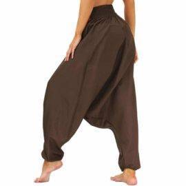 Pantalon Sarouel Large Marron Pantalon Sarouel