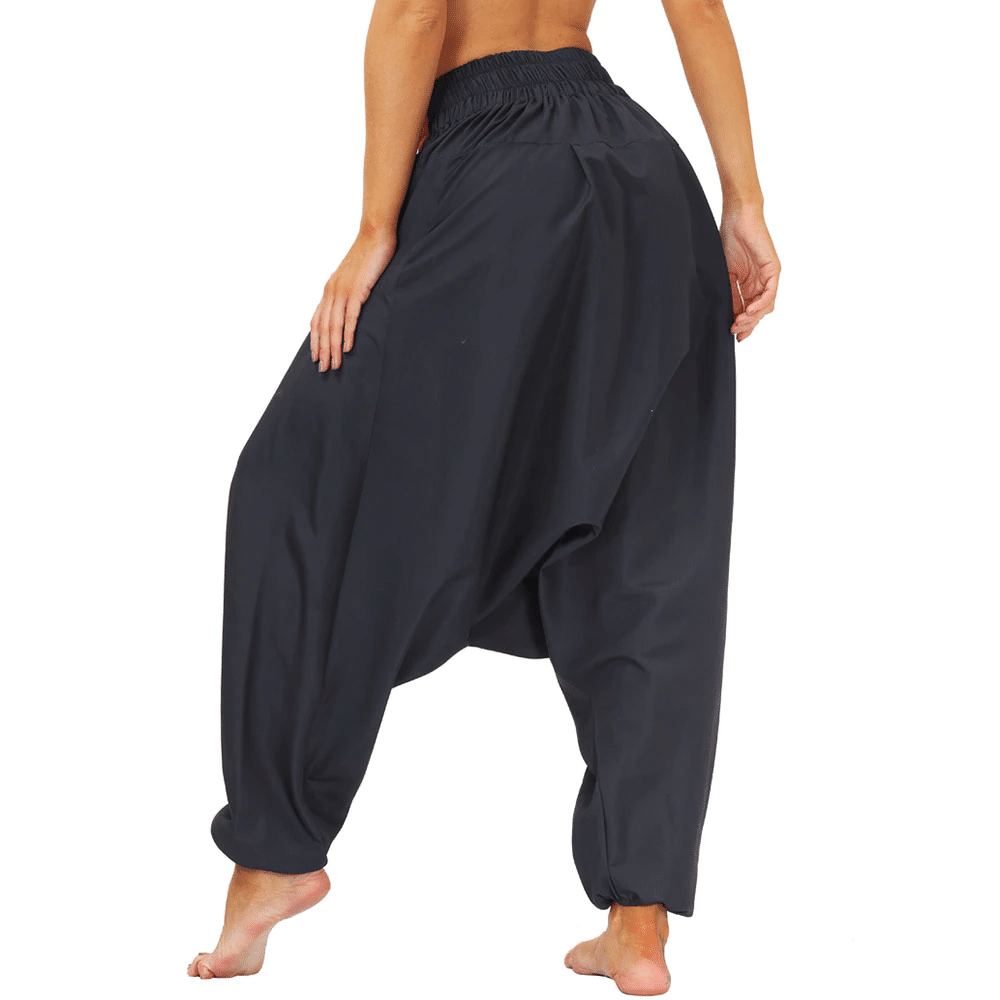 Pantalon Sarouel Large Bleu Foncé https://chakras-shop.com