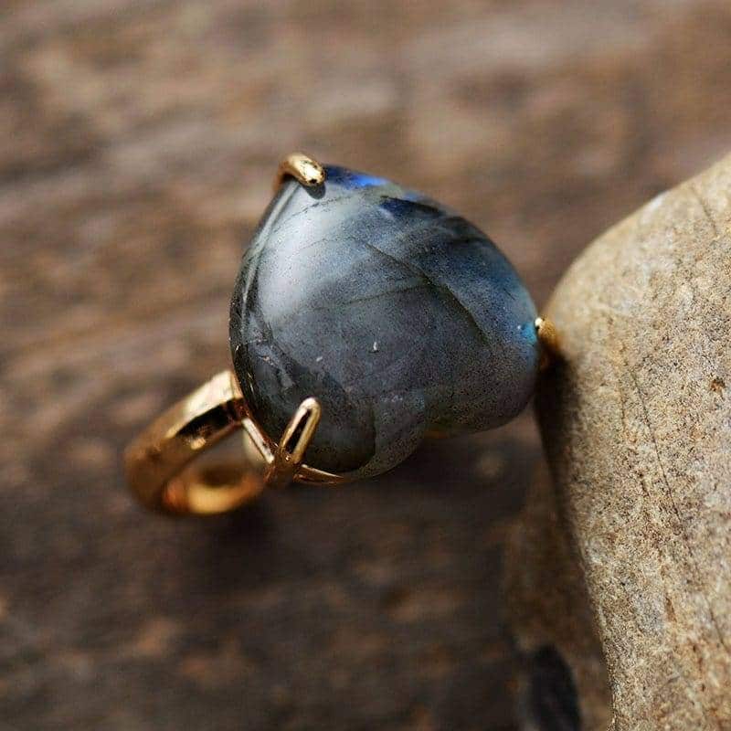 Bague pierre naturelle de Labradorite Bague pierre naturelle Bijoux pierre naturelle