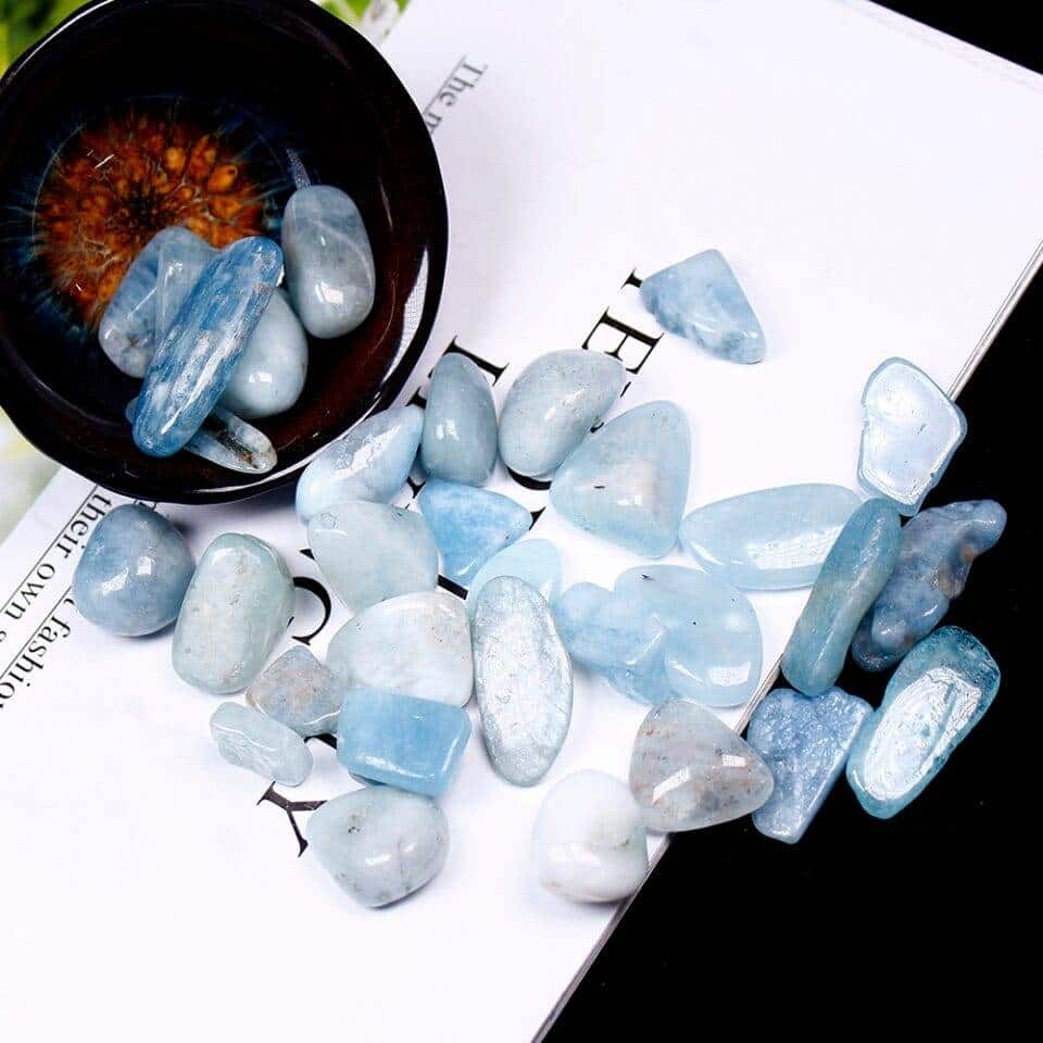 Galets d&rsquo;Aigue-Marine Pierre De Protection