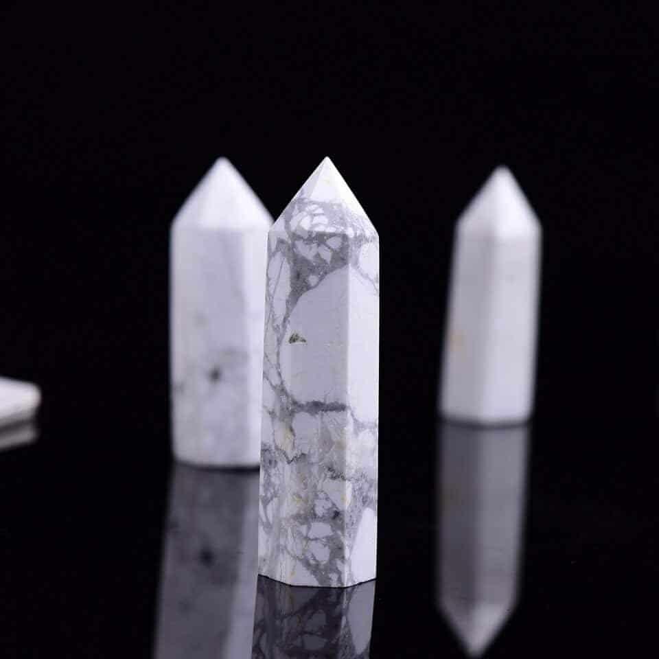 Pointe d&rsquo;Howlite Pierre De Protection