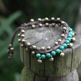 Chaine de Cheville en Pierre Verte Chaine de Cheville