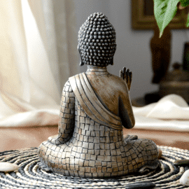 Statue de Bouddha Assis Statuette Bouddha Deco zen