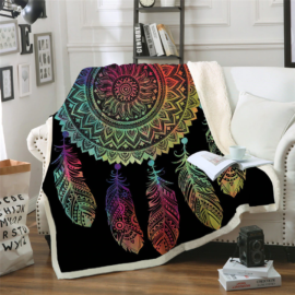 Couverture Canapé “Rainbow Mandala” Linge De Maison