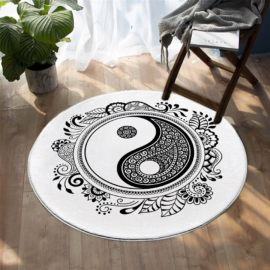 Tapis Rond Yin et Yang Deco zen Linge De Maison