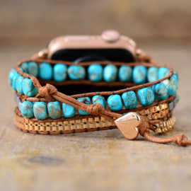 Bracelet Pierre Naturelle Turquoise Apple Watch Bijoux pierre naturelle Bracelet pierre naturelle