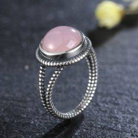 Bague en Quartz Rose Bague pierre naturelle Bijoux pierre naturelle