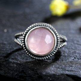 Bague en Quartz Rose Bague pierre naturelle Bijoux pierre naturelle