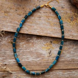 Collier en pierre naturelle d'apatite