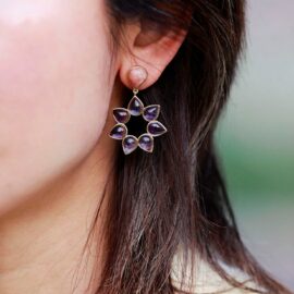 Boucles d'oreilles en améthyste