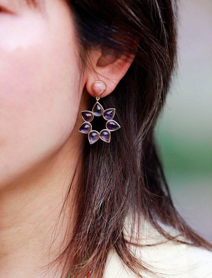 Boucles d'oreilles en améthyste