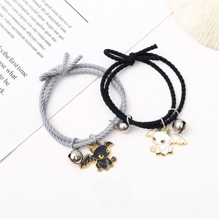 Bracelet Couple Magnetique Gris et Noir
