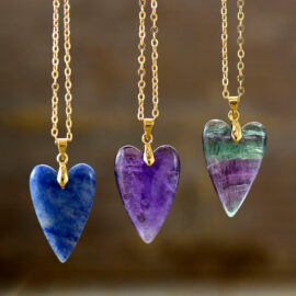 Collier Pendentif Pierre Naturelle