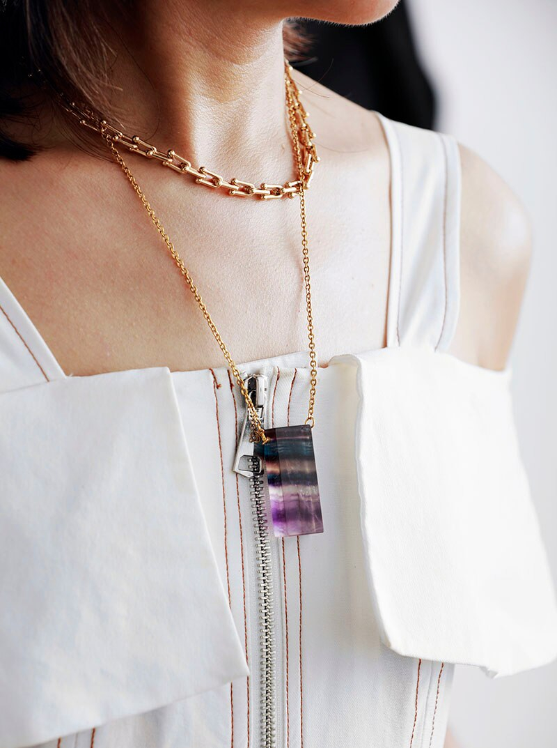 Pendentif Fluorite Femme