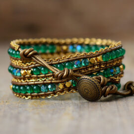 Bracelet en Pierres Naturelle Onyx Vert