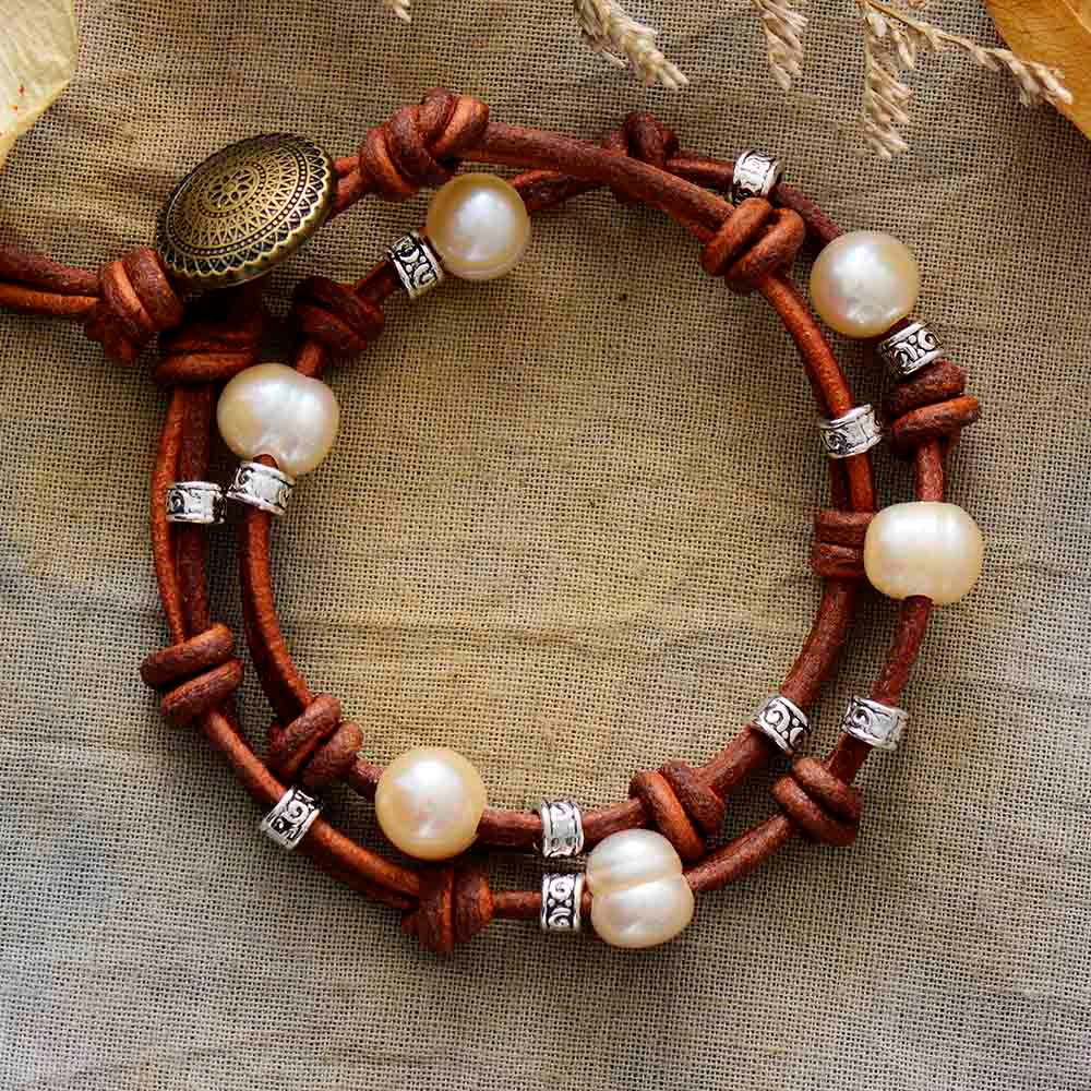 Bracelet en Pierres Naturelles Nacre