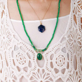 Collier en Pierres Naturelle Onyx Vert