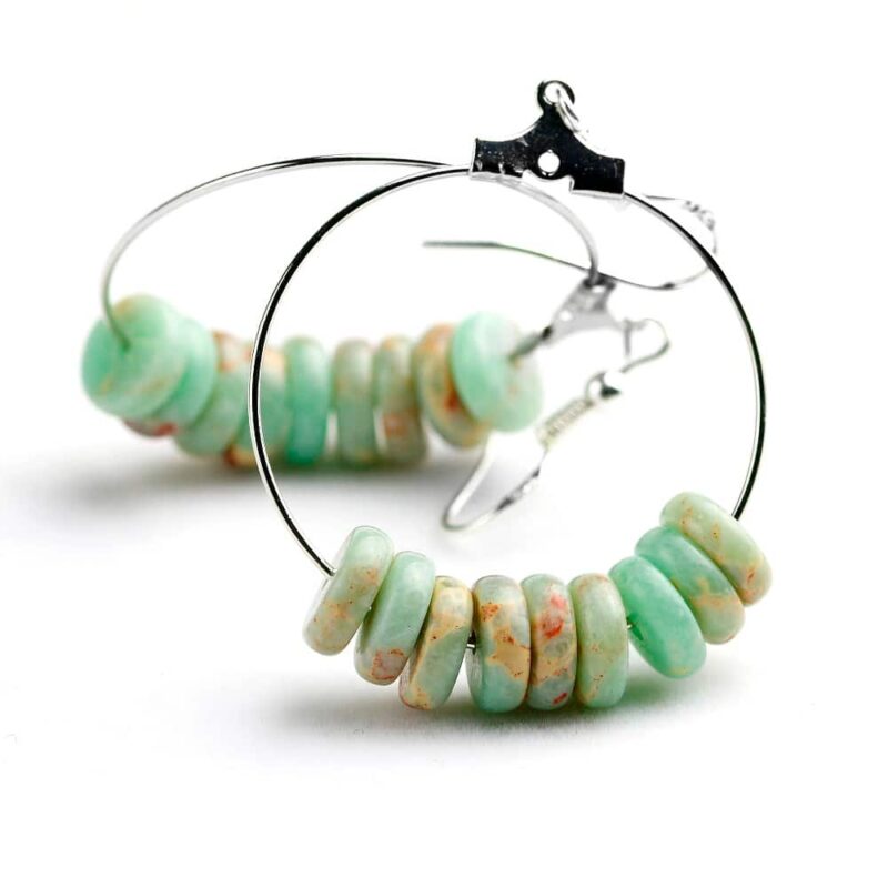 Boucles d’oreilles en pierre empereur naturelle