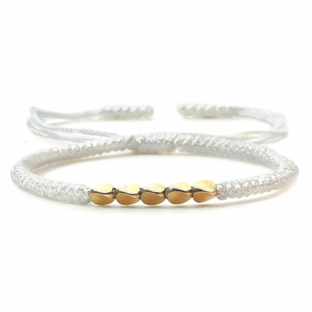 Bracelet tressé et perles de cuivre tibétain fait à la main – Image 4