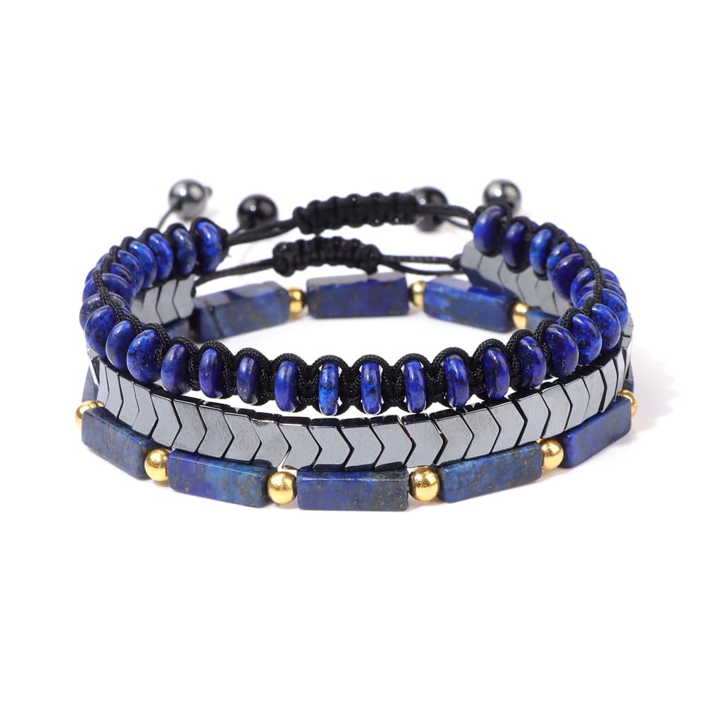 Bracelets tressés en pierre naturelle pour homme – Image 2
