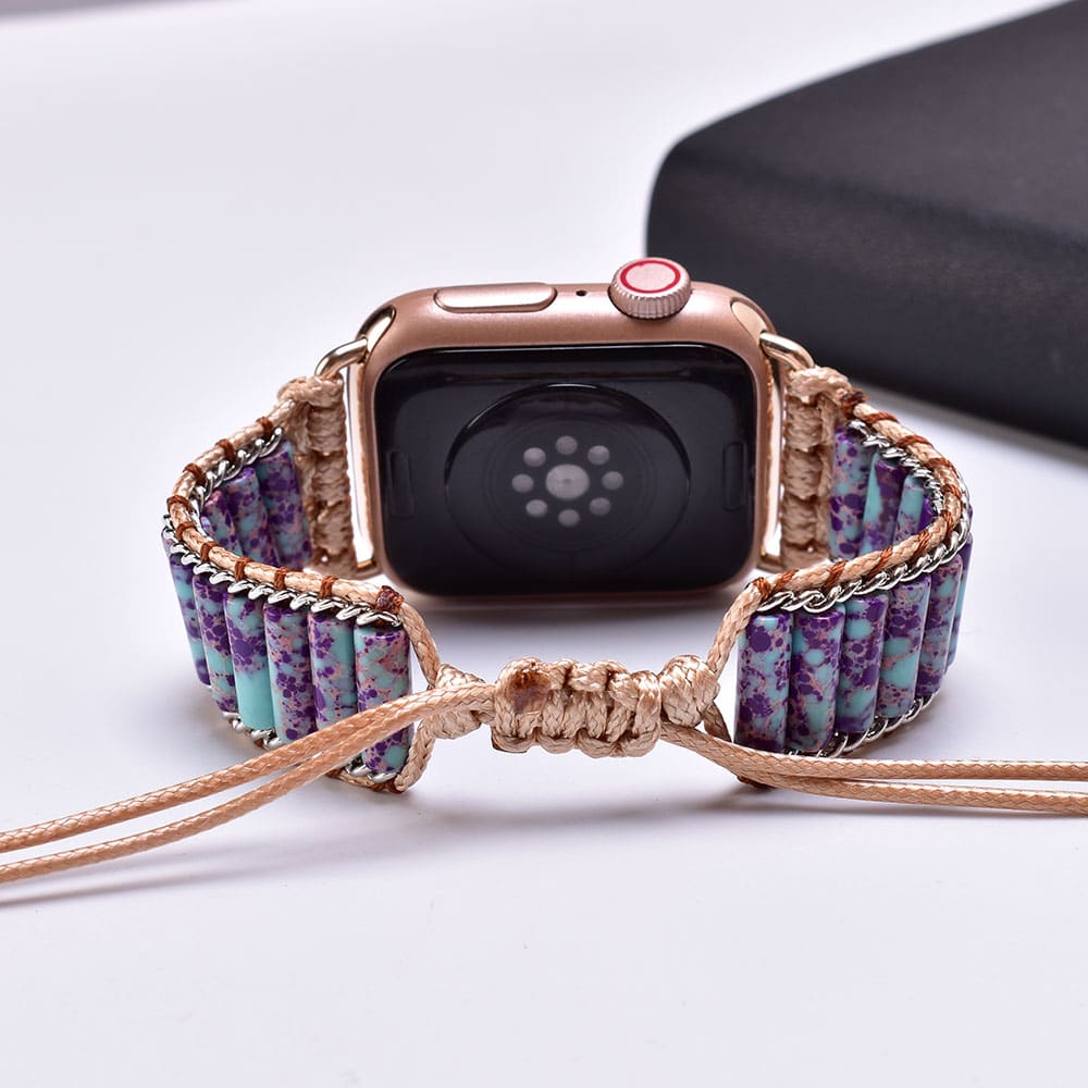 Bracelet pour montre Apple en sodalite et corde – Image 2