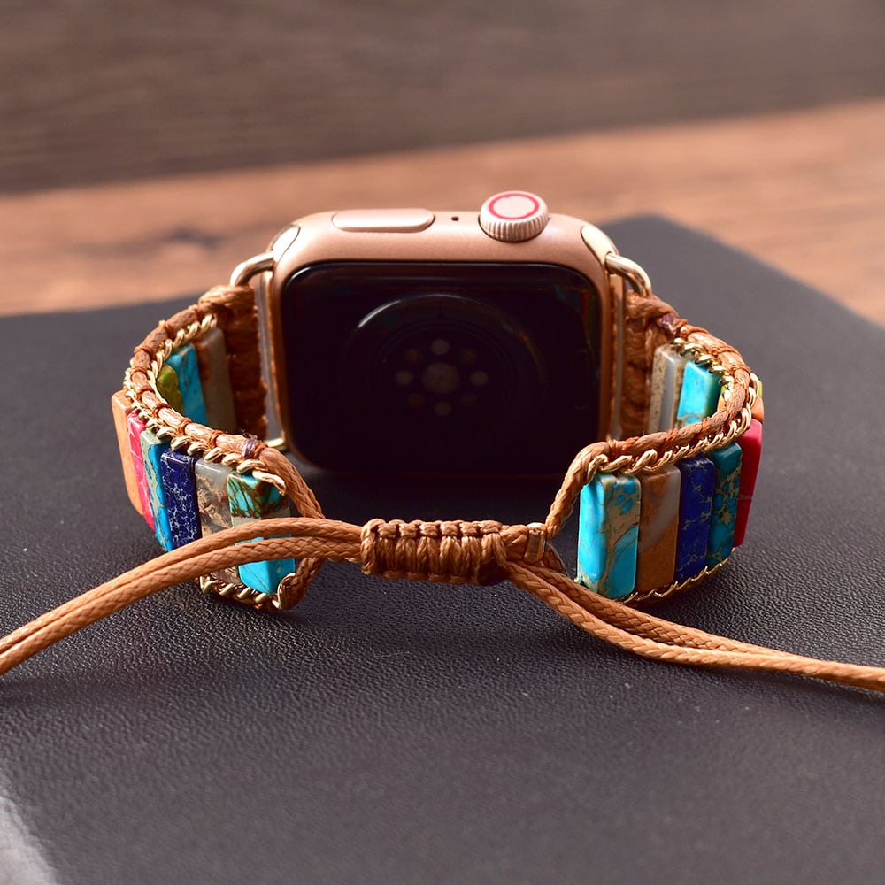 Bracelet énergétique chakras en pierres naturelles pour Apple watch – Image 2