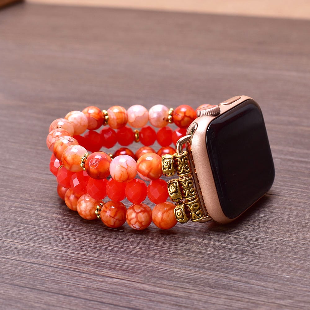 Bracelet pour Apple watch en pierres naturelles d'onyx – Image 2