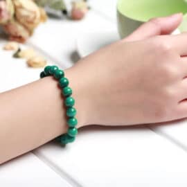 Bracelet Pierre Naturelle en Perles de Malachite