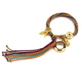 Bracelet Bouddhiste Réglable en Acier Inoxydable