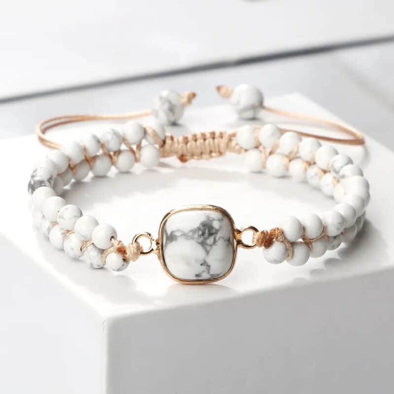 Bracelet Confiance et Harmonie avec Perles de Howlite