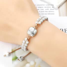 Bracelet Confiance et Harmonie avec Perles de Howlite