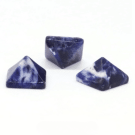 Lot de 3 Pierres Naturelles en Forme de Pyramide