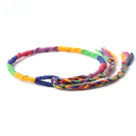Bracelet Brésilien Multicolore en Coton