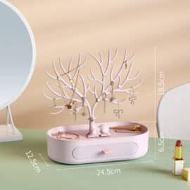 Arbre à Bijoux au Design de Cerf avec Tiroir