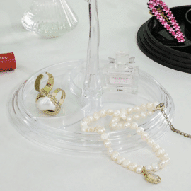 Arbre à Bijoux Pratique et Transparent avec Oiseaux