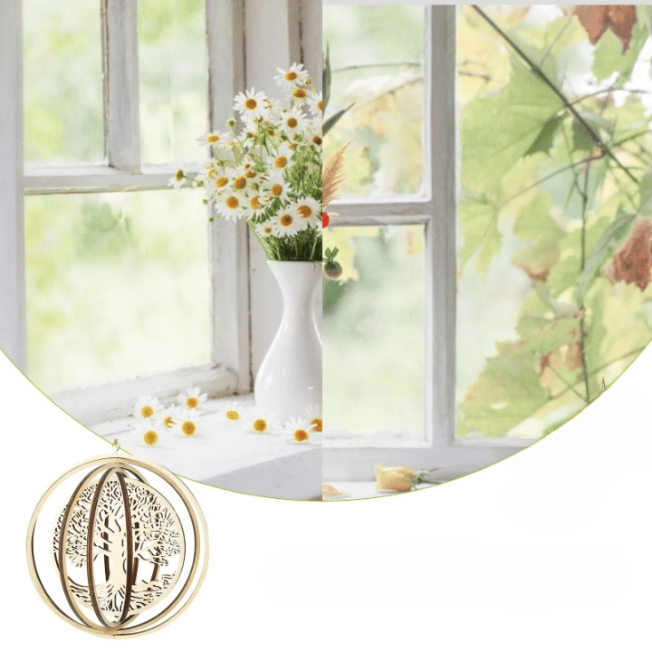 Arbre de Vie en Bois Tournoyant de Style Moderne