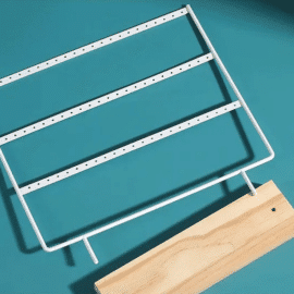 Arbre à Bijoux à Trois Niveaux avec Socle