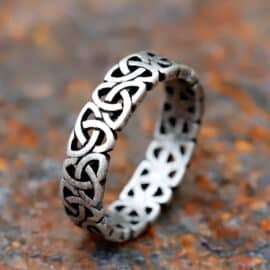 Bague Celtique Vintage en Acier Inoxydable