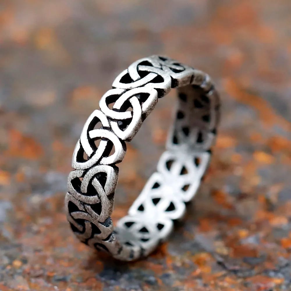 Bague Celtique Vintage en Acier Inoxydable