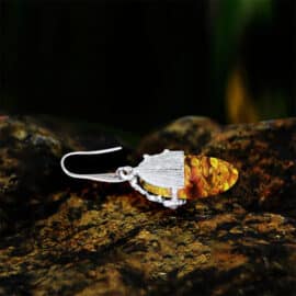 Boucles d’Oreille Ambre de Style Vintage